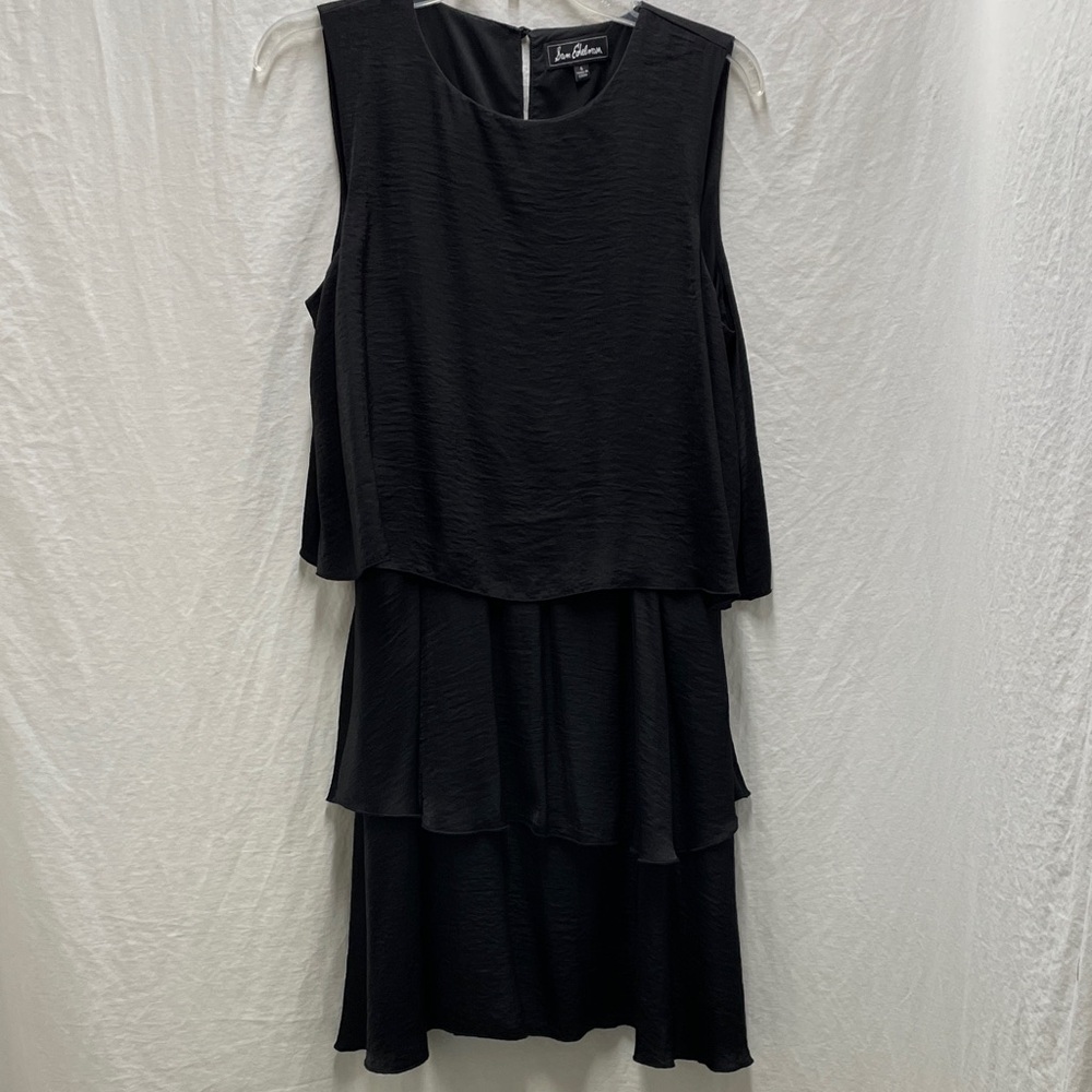 Ann Taylor Black Layered Midi Dress